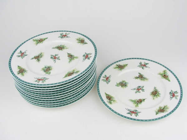 Vintage Mikasa Ultima Christmas Wish Holiday Salad Plates - 12 Pieces