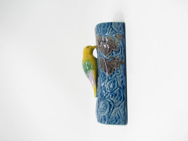 Vintage Wall Pocket Planter Made in Japan with Yellow Bird - 2 Available