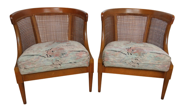 edgebrookhouse - 1970s Classical American of Martinsville Cane Back Chairs - a Pair