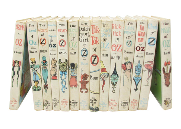 edgebrookhouse - Vintage Complete Collection of Frank Baum Oz Books by Reilly & Lee - 14 Pieces