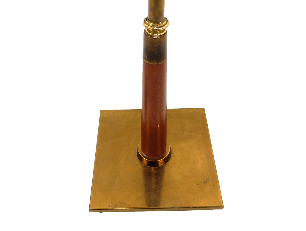 1950s Stiffel Brass and Walnut 3/4 Height Floor Lamp – edgebrookhouse