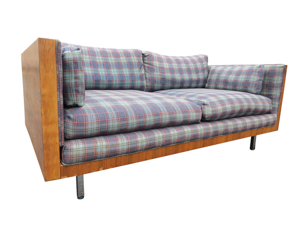 edgebrookhouse - 1960s Vintage Floating Brazilian Rosewood Case Loveseat in the Style of Milo Baughman
