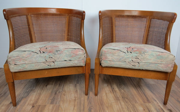 edgebrookhouse - 1970s Classical American of Martinsville Cane Back Chairs - a Pair