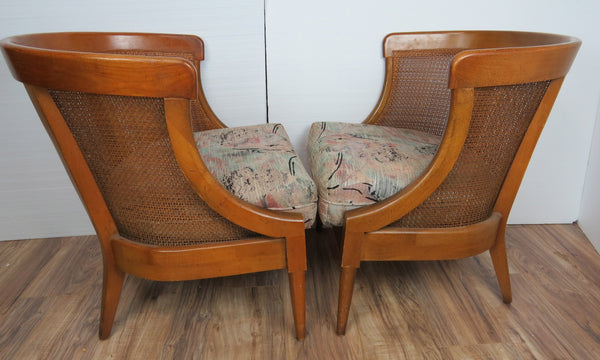 edgebrookhouse - 1970s Classical American of Martinsville Cane Back Chairs - a Pair