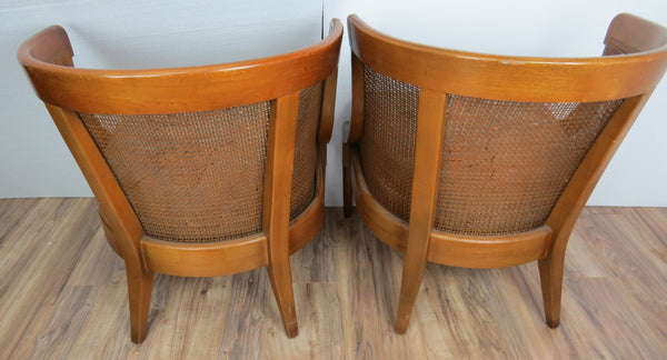 edgebrookhouse - 1970s Classical American of Martinsville Cane Back Chairs - a Pair