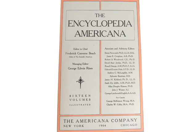 edgebrookhouse - Antique 1903 Leather Bound Encyclopedia Americana - Complete Set