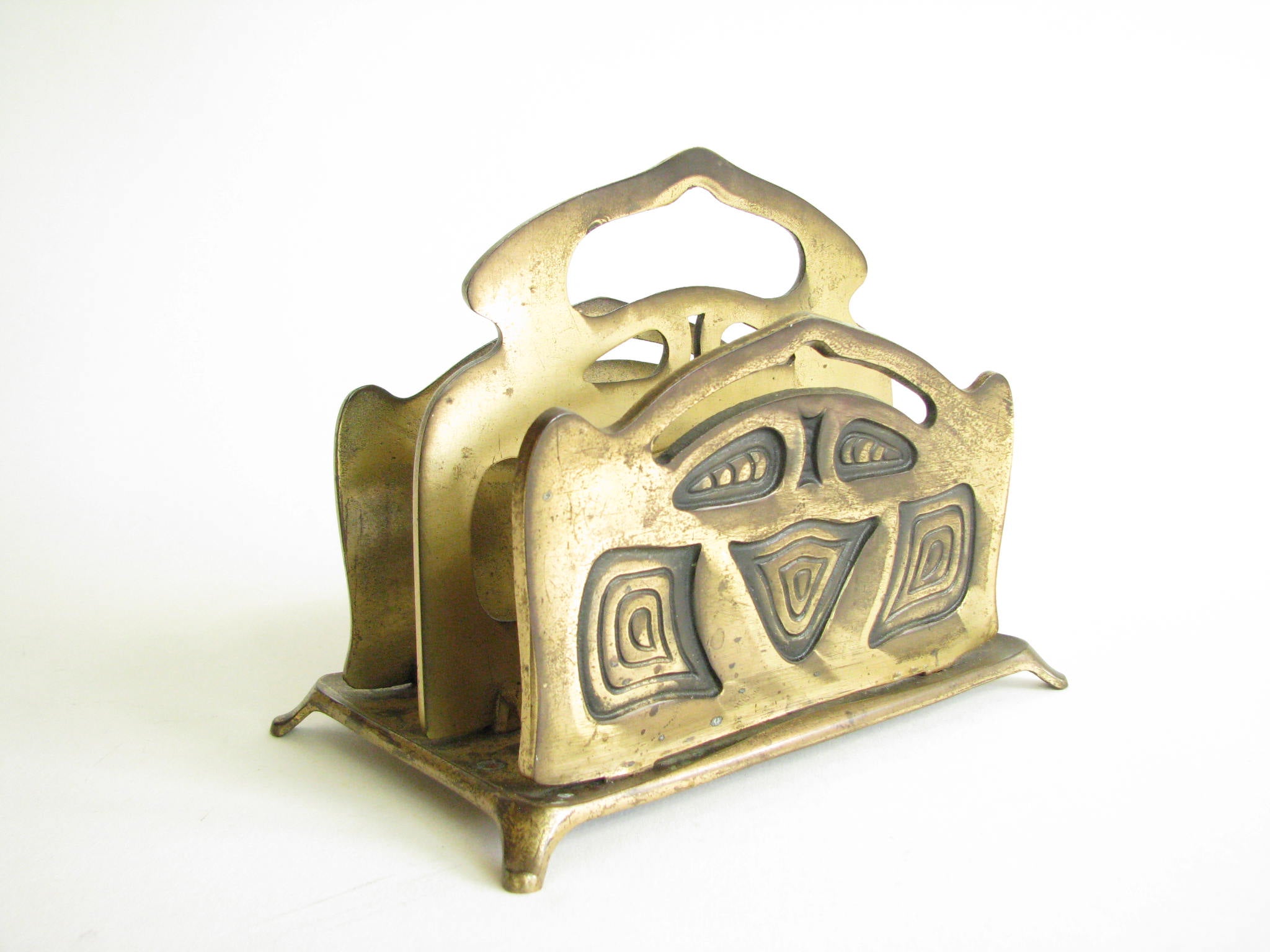 Vintage Art Noveau Brass Letter high quality Holder