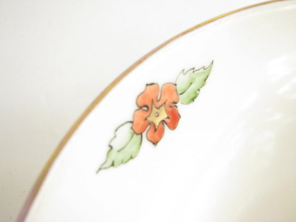 edgebrookhouse - Antique T&V Limoges France Hand Painted Footed Bowl with Floral Design