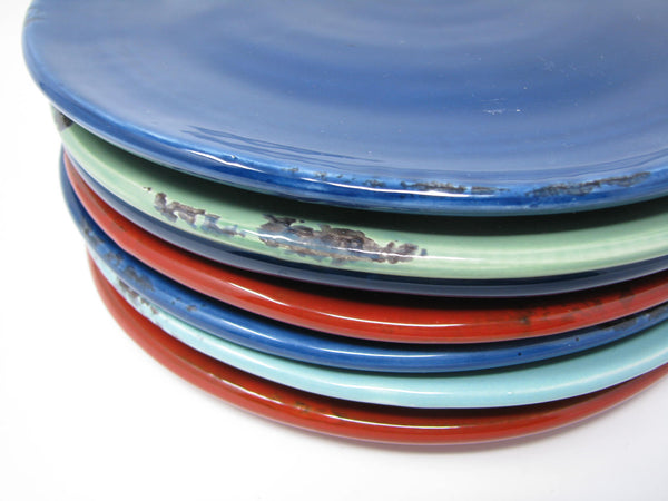 edgebrookhouse - Fortunata Handcrafted Italian Ceramic Salad Plates - 7 Pieces