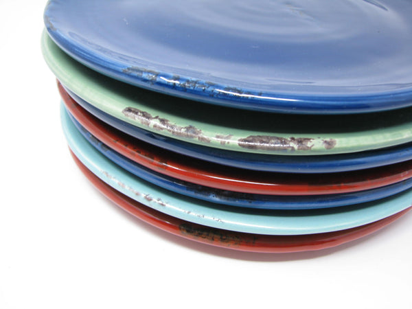 edgebrookhouse - Fortunata Handcrafted Italian Ceramic Salad Plates - 7 Pieces