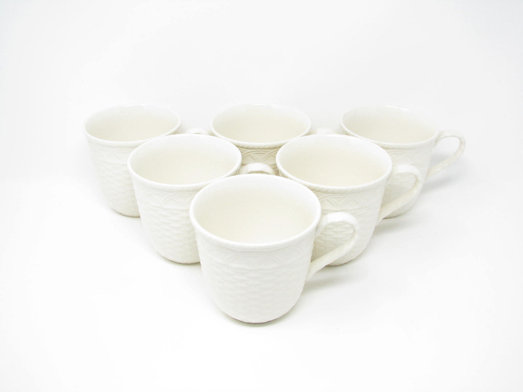 Mikasa Stone Manor Sun Circles Coffee Mugs & Saucers — RetroModernCo