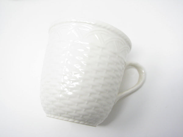 edgebrookhouse - Mikasa Stone Manor White Mugs with Basket Weave Design - Set of 6