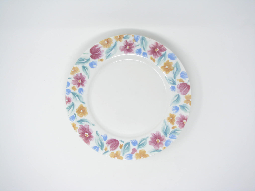 Arcopal Oval Serving Dishes Vintage Blue Rim Floral 2 