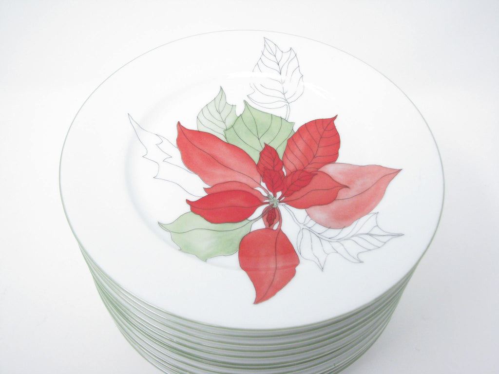 Vintage Block Mary Salad Designed – Poinsettia by edgebrookhouse Plates Goertzen - Lou