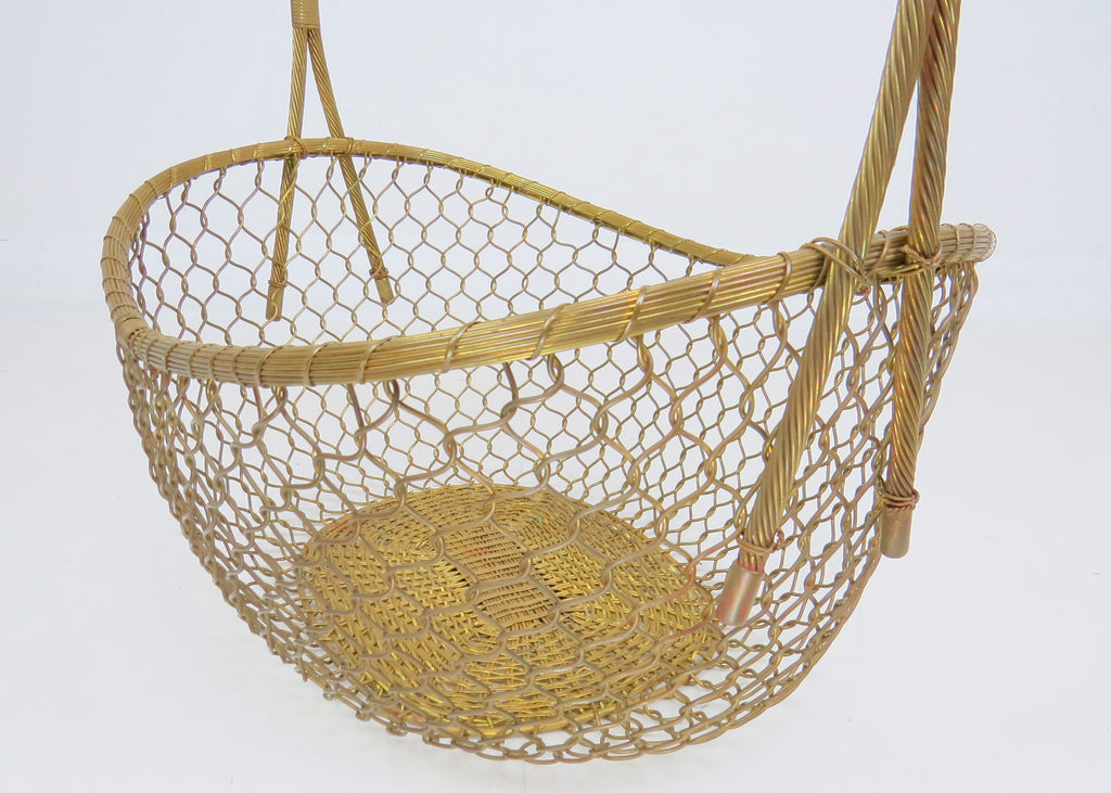 Antique Woven Brass Basket , Antique Victorian Basket , Victorian Brass  Basket , Woven Brass Basket , Antique Wedding Basket -  Canada