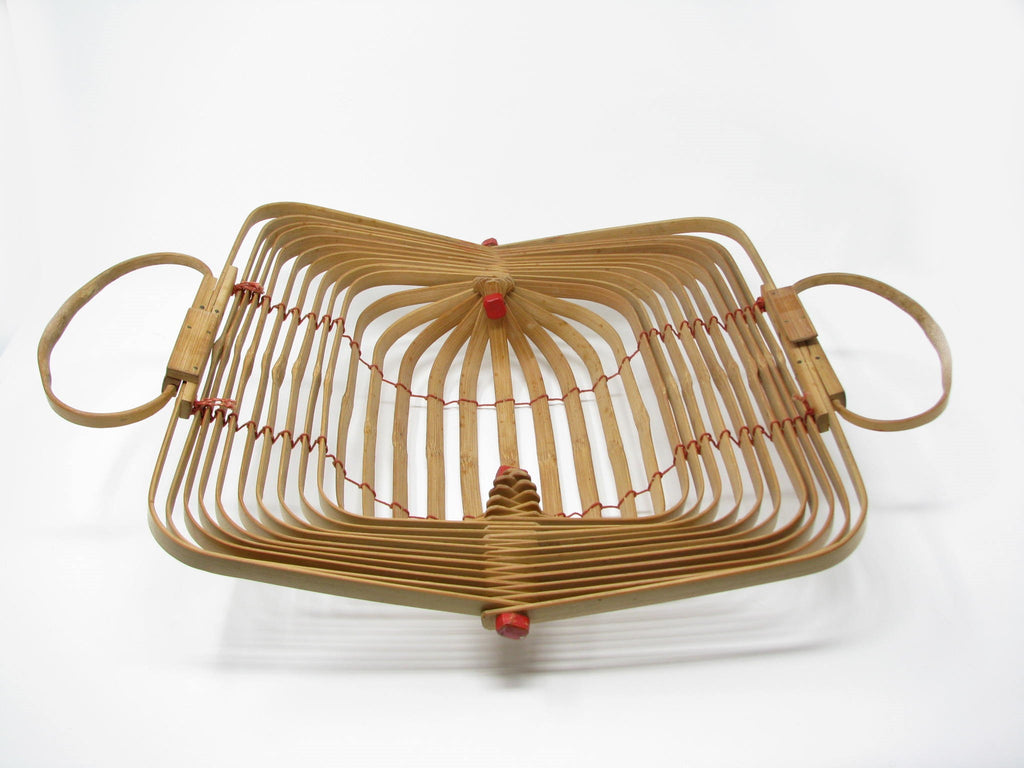 Vintage Japan Bamboo Folding Purse Handbag or Basket – edgebrookhouse