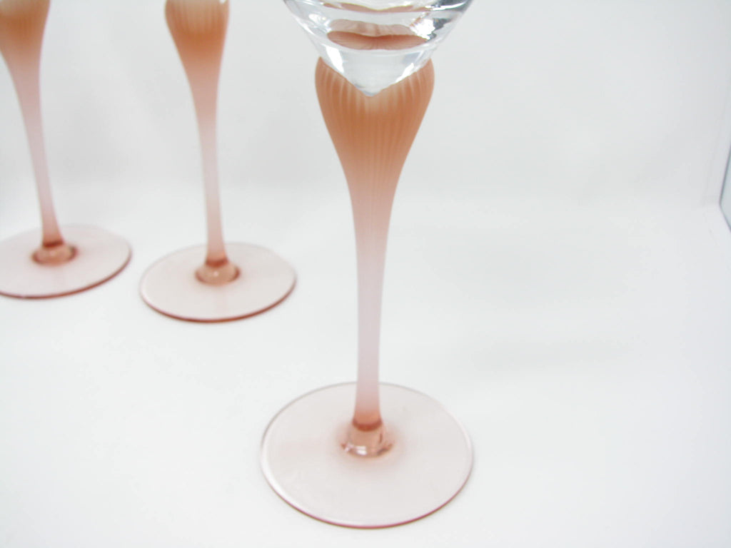 Sea Mist Coral Frosted Stem Wine Glass by Mikasa