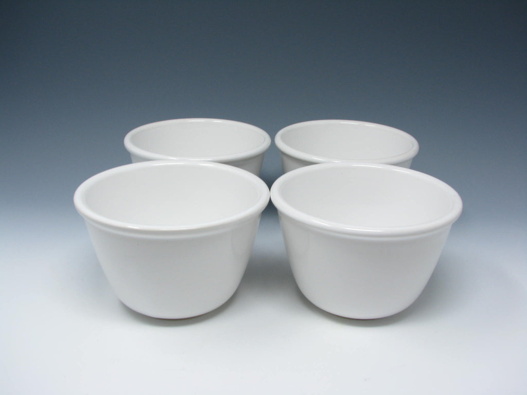 Pair of White Secla Portugal Divided Bowls / Soup and Salad Bowls