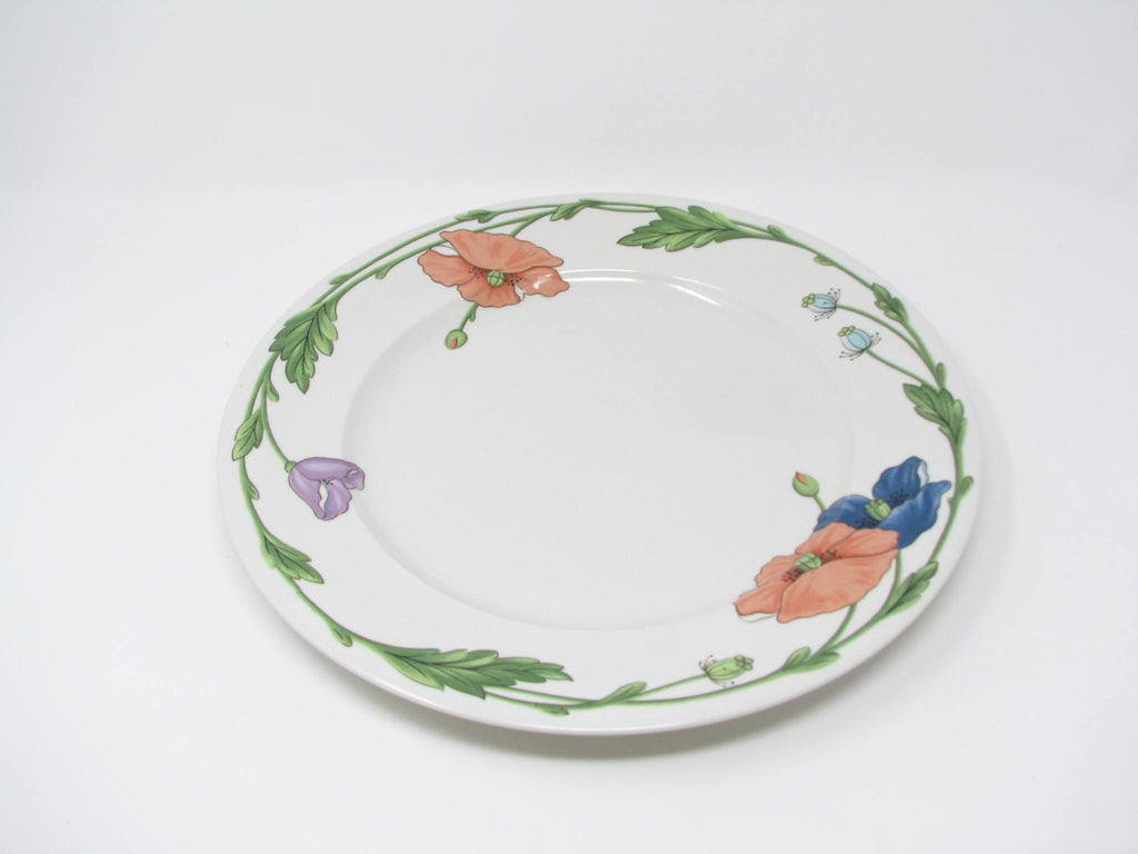 Vintage Villeroy & Boch Amapola Chop Plate Platter with Orange Blue Po –  edgebrookhouse