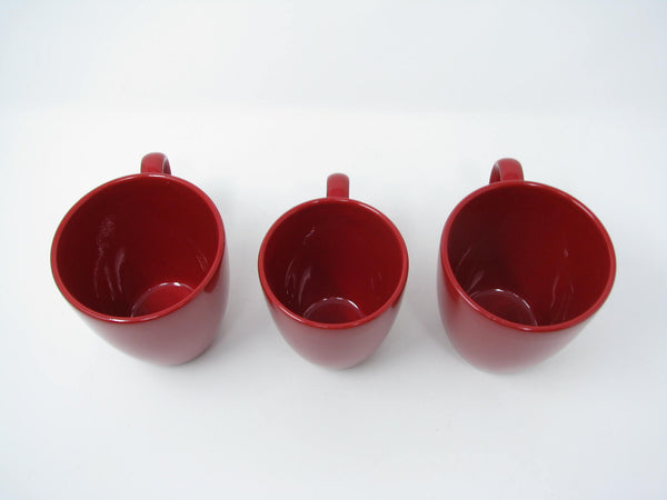 edgebrookhouse - Waechtersbach Germany Fun Factory Red Latte Mugs - 3 Pieces