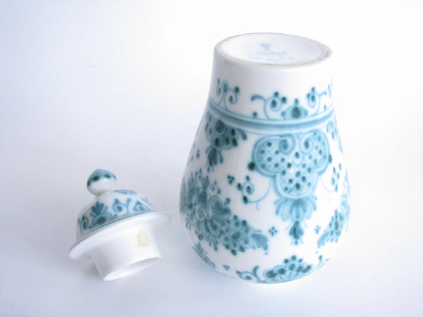 edgebrookhouse - 1970s Royal Delft Hand-Painted Lidded Green Jar