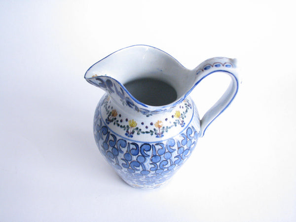 edgebrookhouse - Vintage Carvalho Porto Hand-Painted Art Pottery Pitcher Made in Portugal